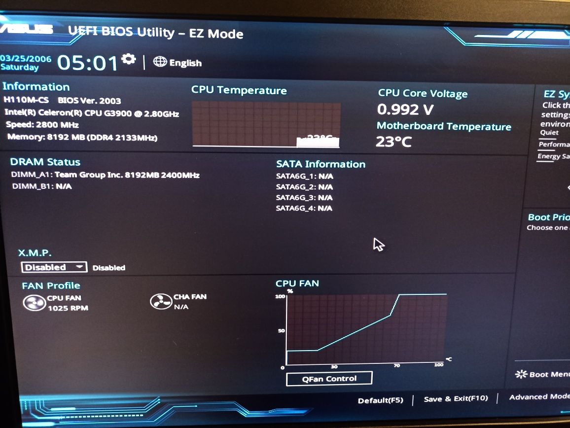 Материнська плата Asus H110M-CS DDR4 + Процесор intel G3900