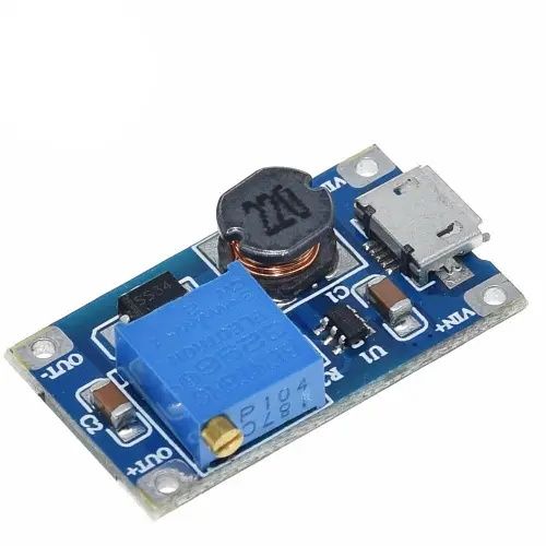 MT3608 Підвищуючий DC перетворювач 5v-12v з micro-USB