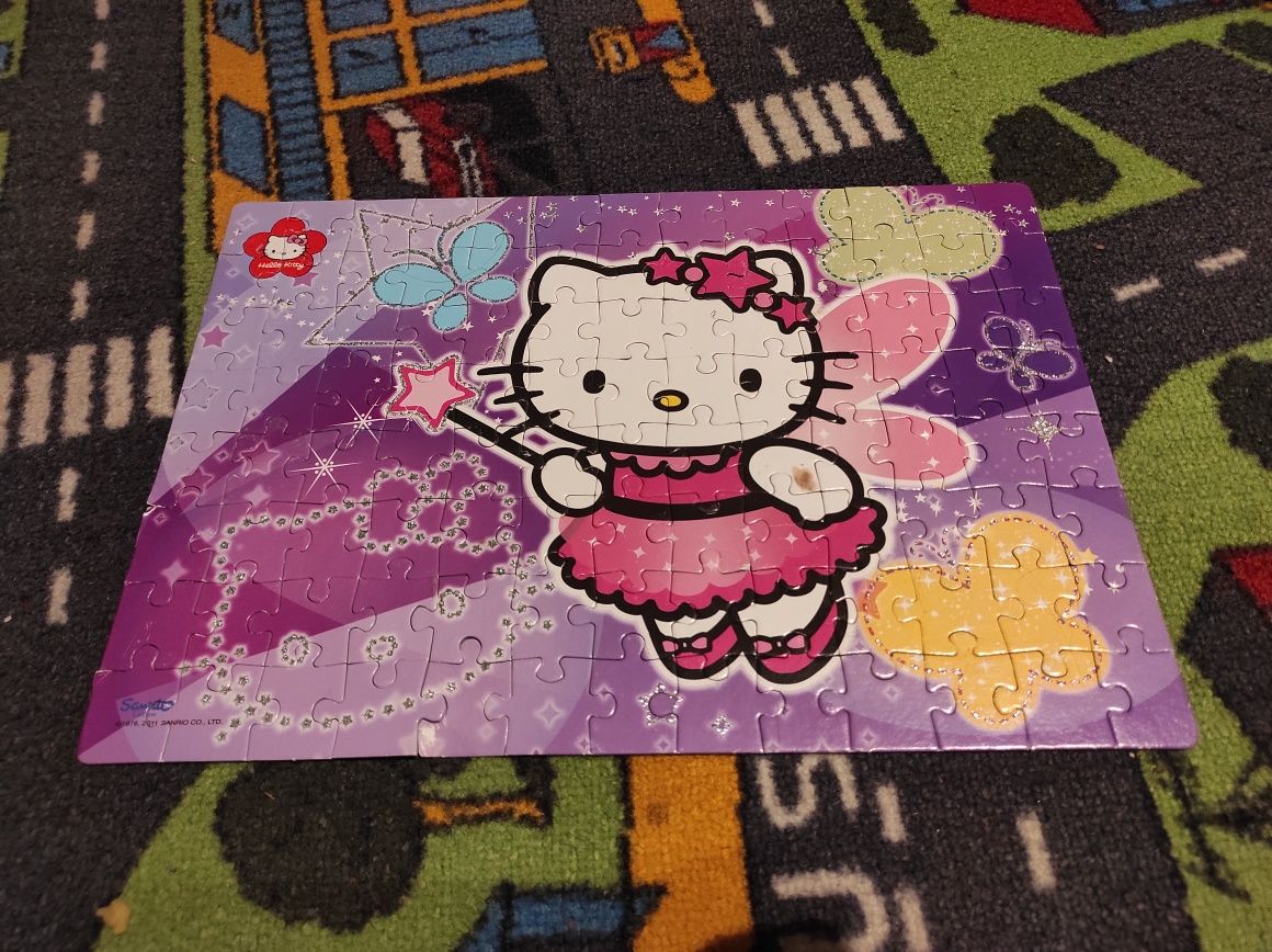 Puzzle brokatowe Hello Kitty