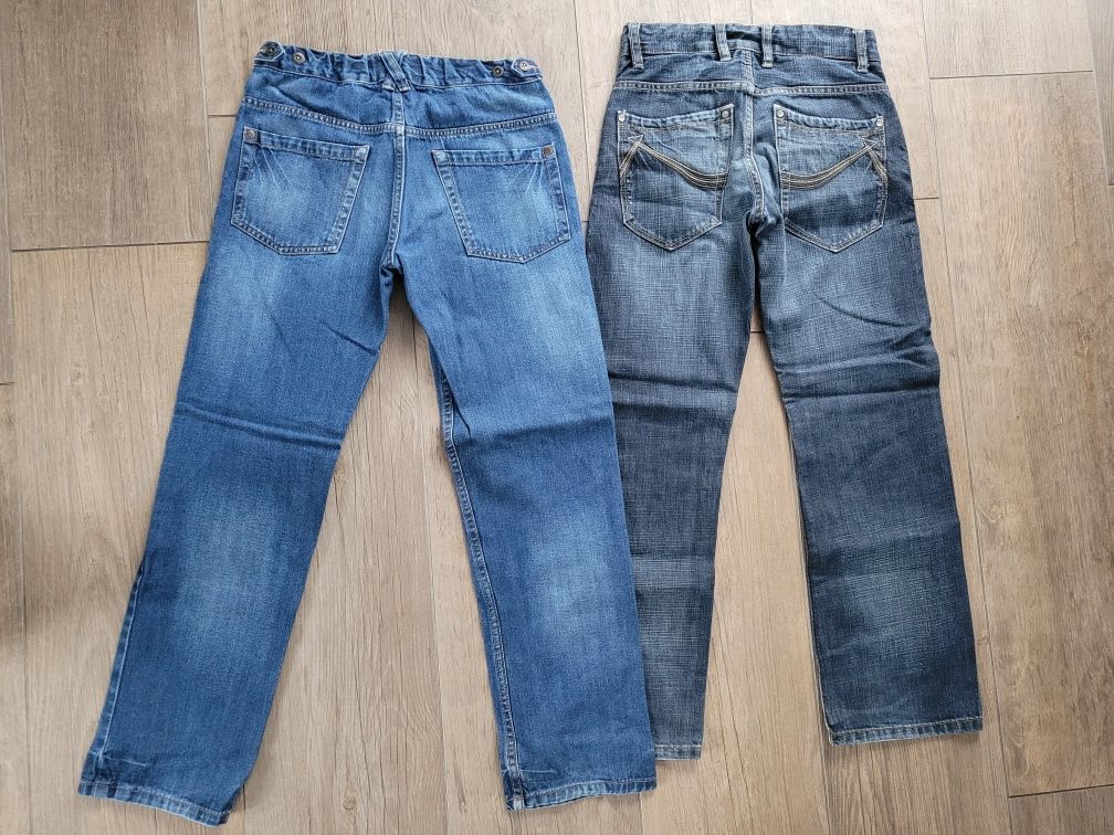 2 pary spodni jeansowych TCM 146-152 i C&A 146