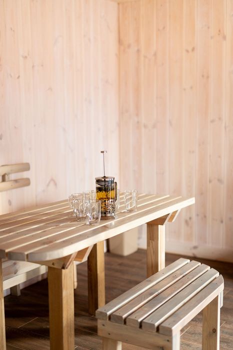 Відпочинок в AFrame будинку з сауною, альтанкою, мангалом в Денишах