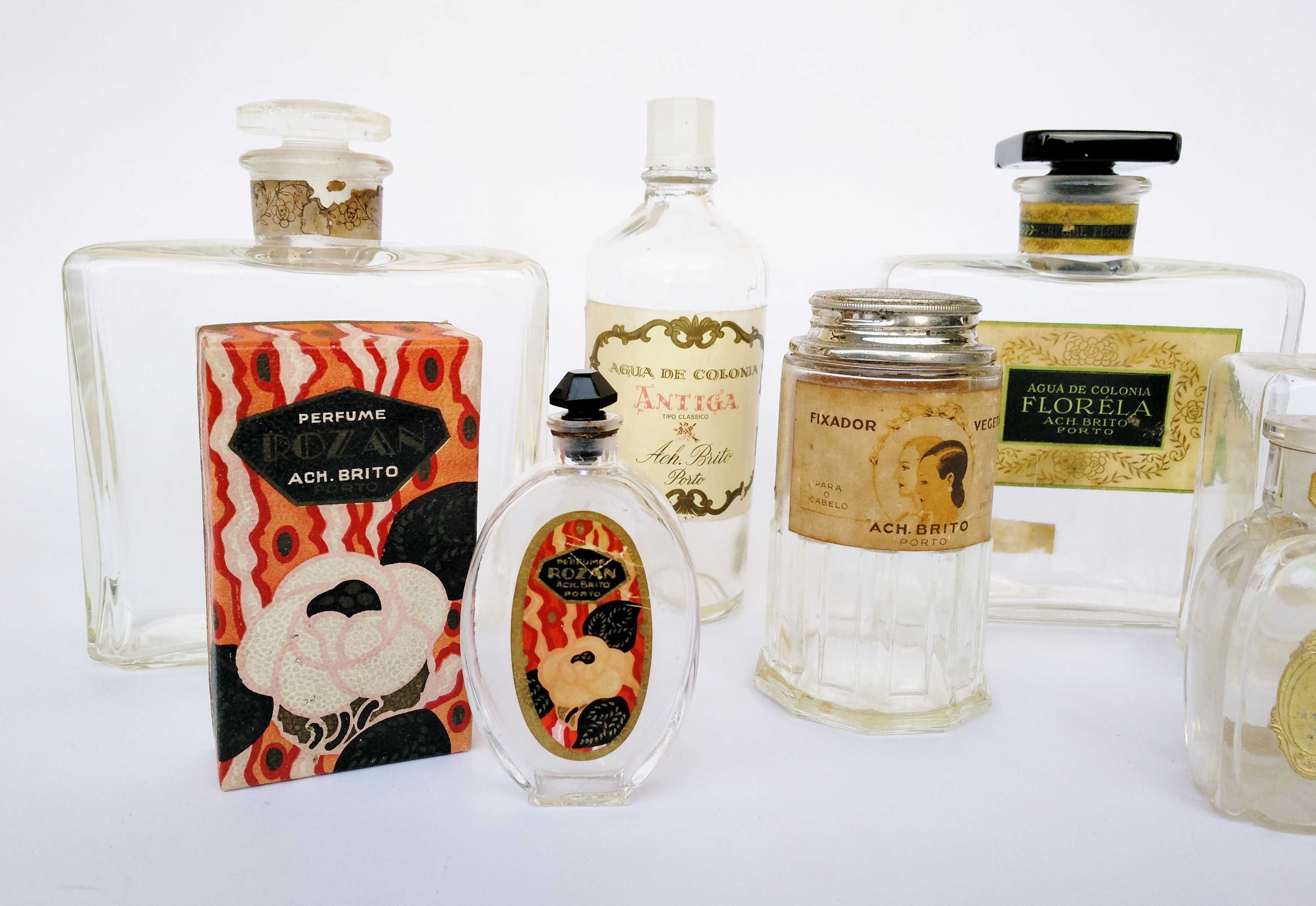Antigos frascos de cosmética Ach. Brito Porto coleccionáveis