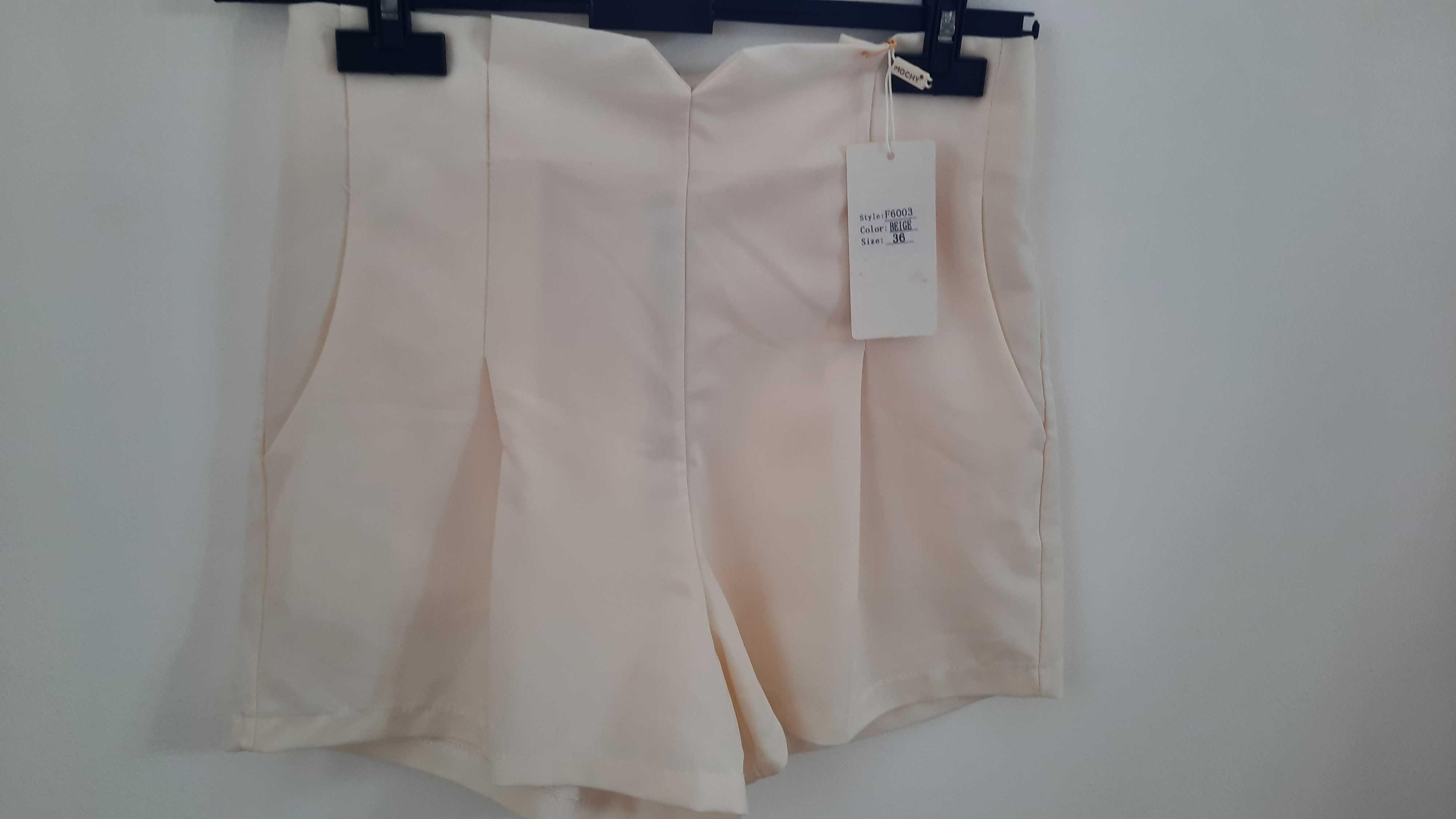 Calções beje 36 Novos