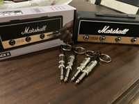 Chaveiro coluna Marshall miniatura com 4 jacks porta chaves