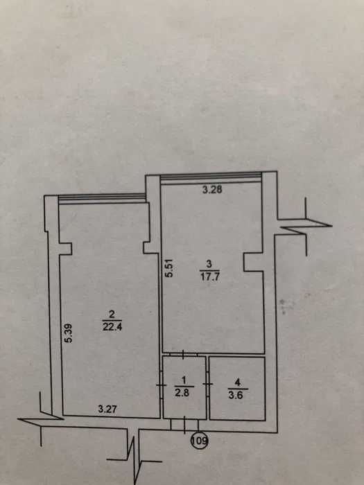 Продаж великої 1-кімнатної квартири  ЖК «Львівський», 47кв.м