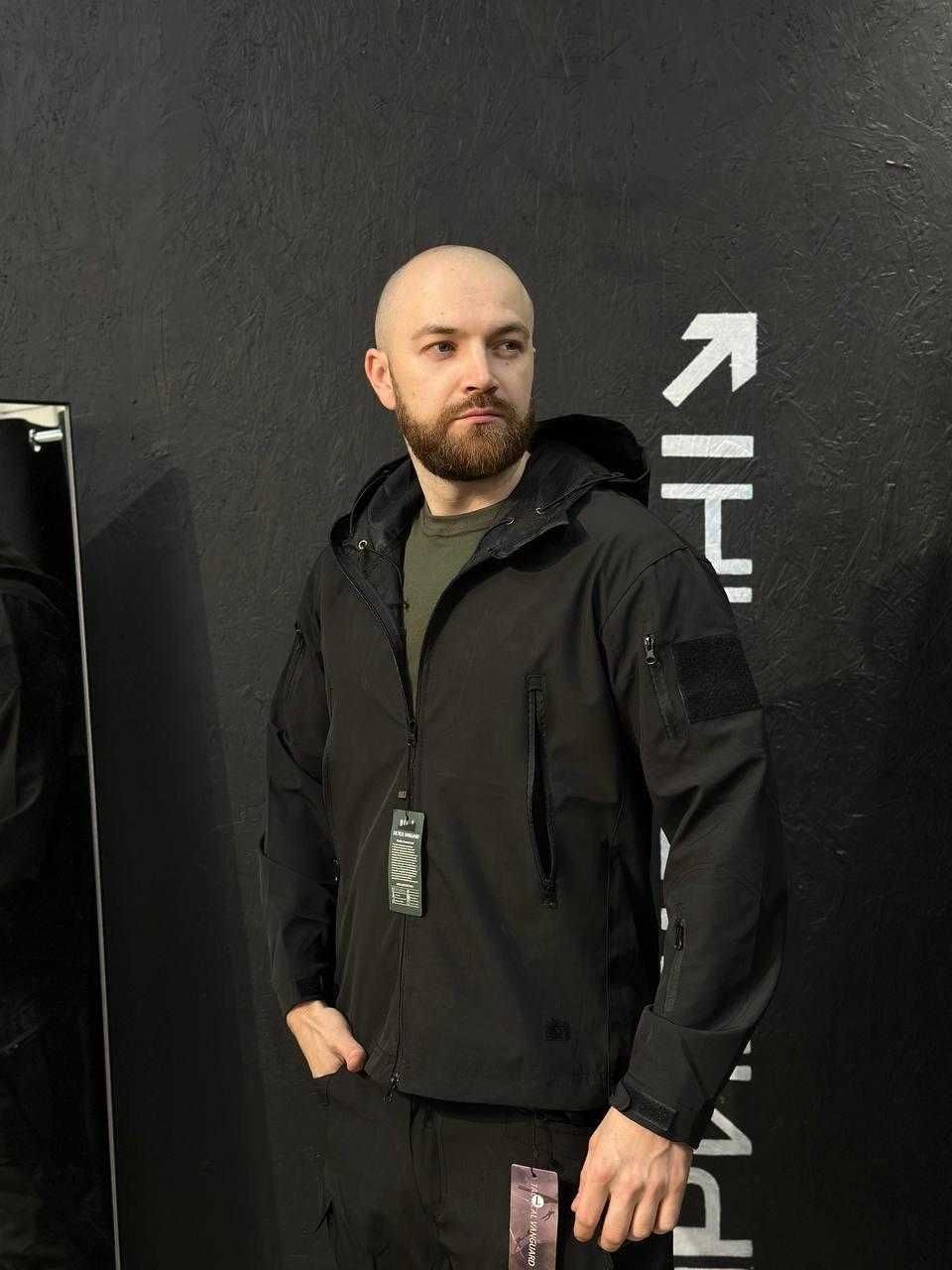 Костюм Vanguard без утеплення Soft Shell Олива, Чорний, Сірий  S-6XL