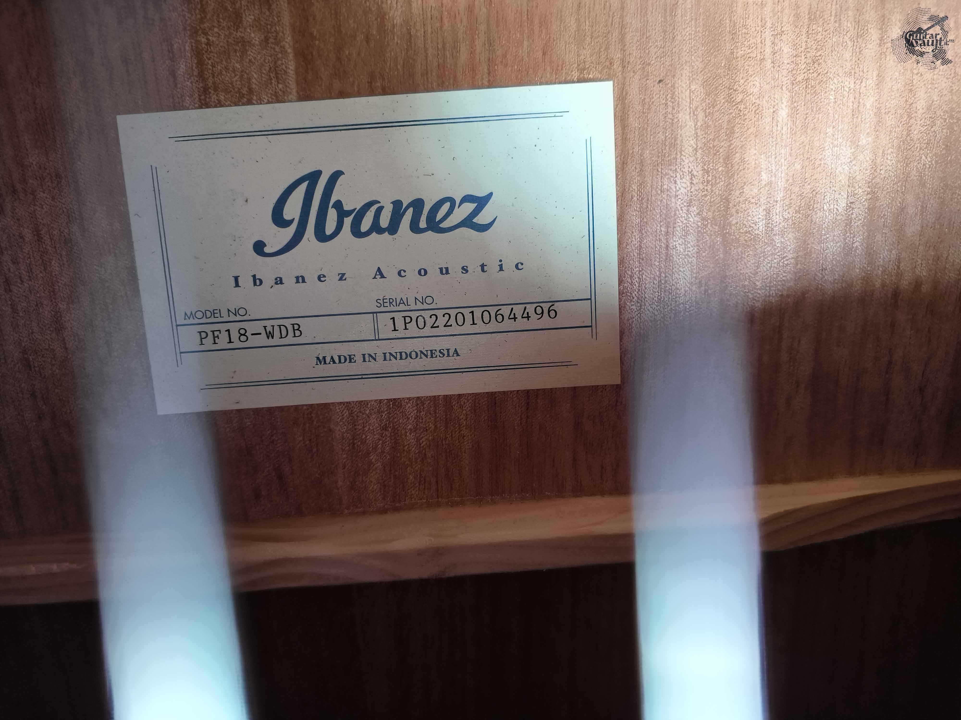 '2022 Ibanez Perfomance Series PF18 Weathered Denim Blue