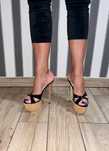 43/ OD RĘKI 39 Super sexy klapki 35-42 korek buty lato impreza 17 cm