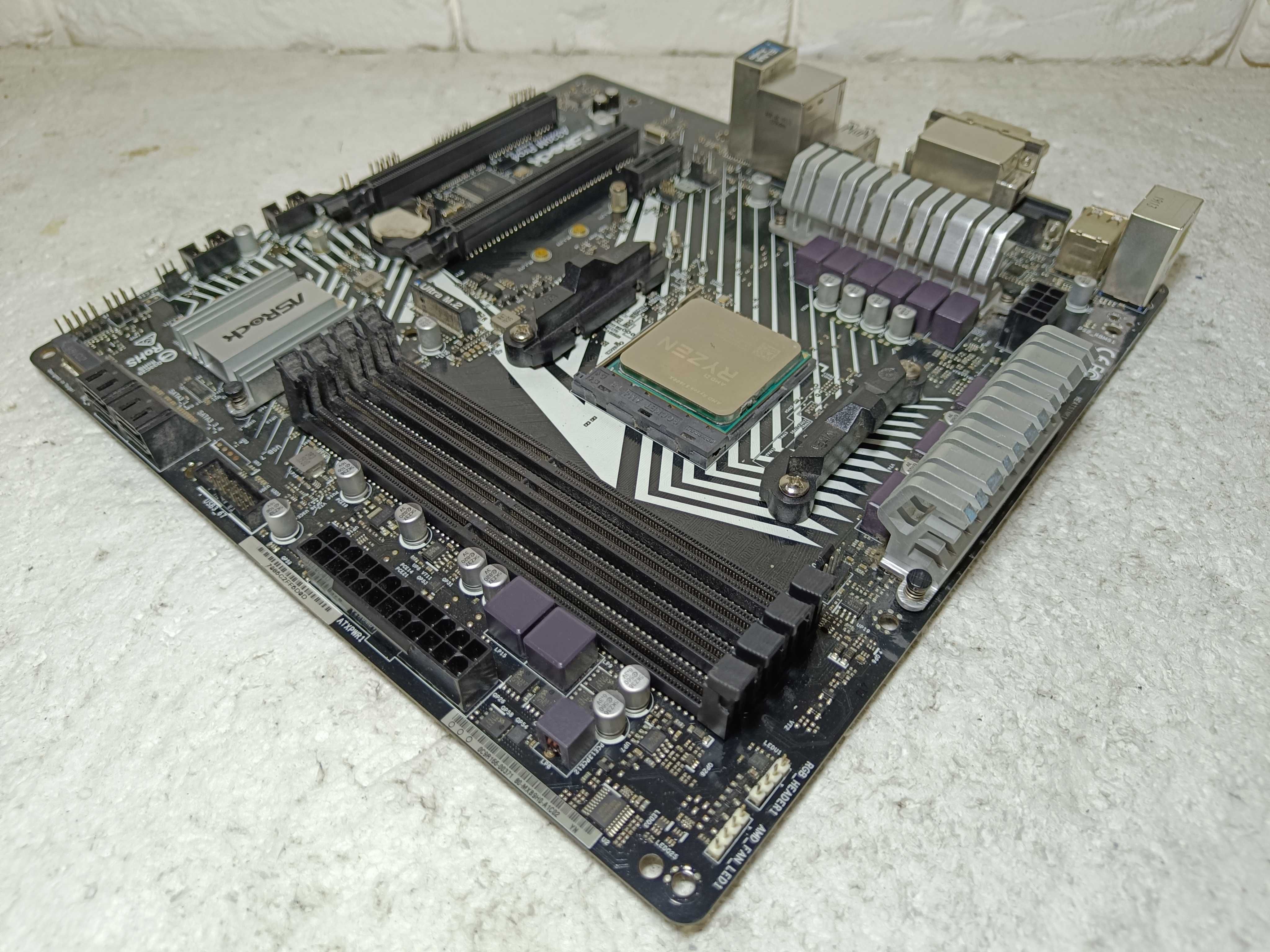 КОМПЛЕКТ Материнка AsRock A320M Pro4 + процесор AMD Ryzen 5 1600X sAM4