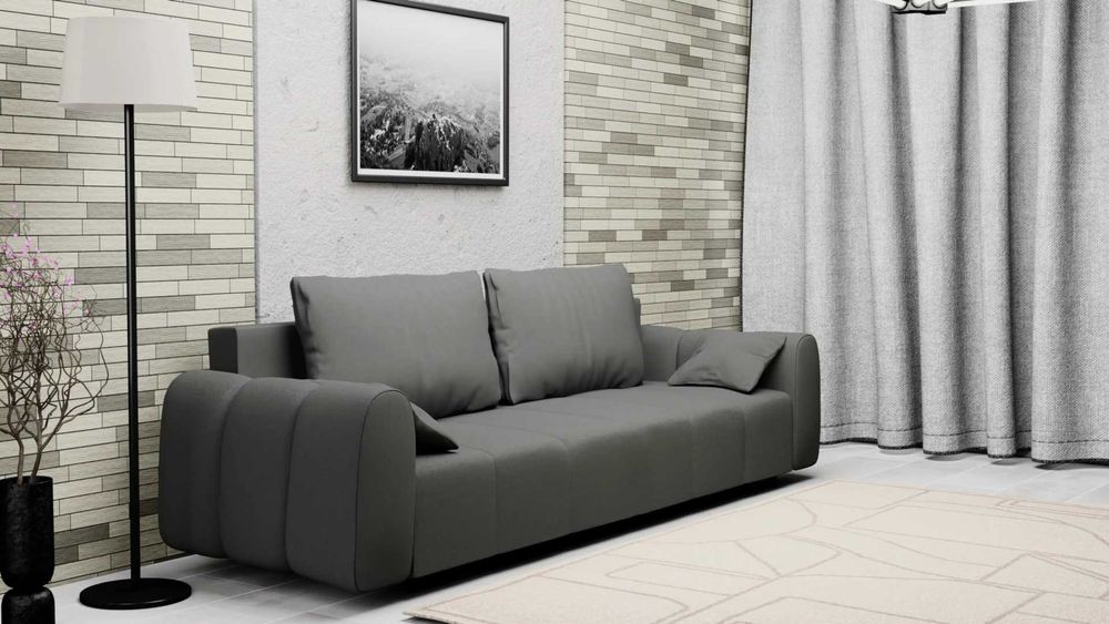 LUKSUSOWA Kanapa CHILL- Funkcja Spania,Pojemnik,Welur!Transport Gratis