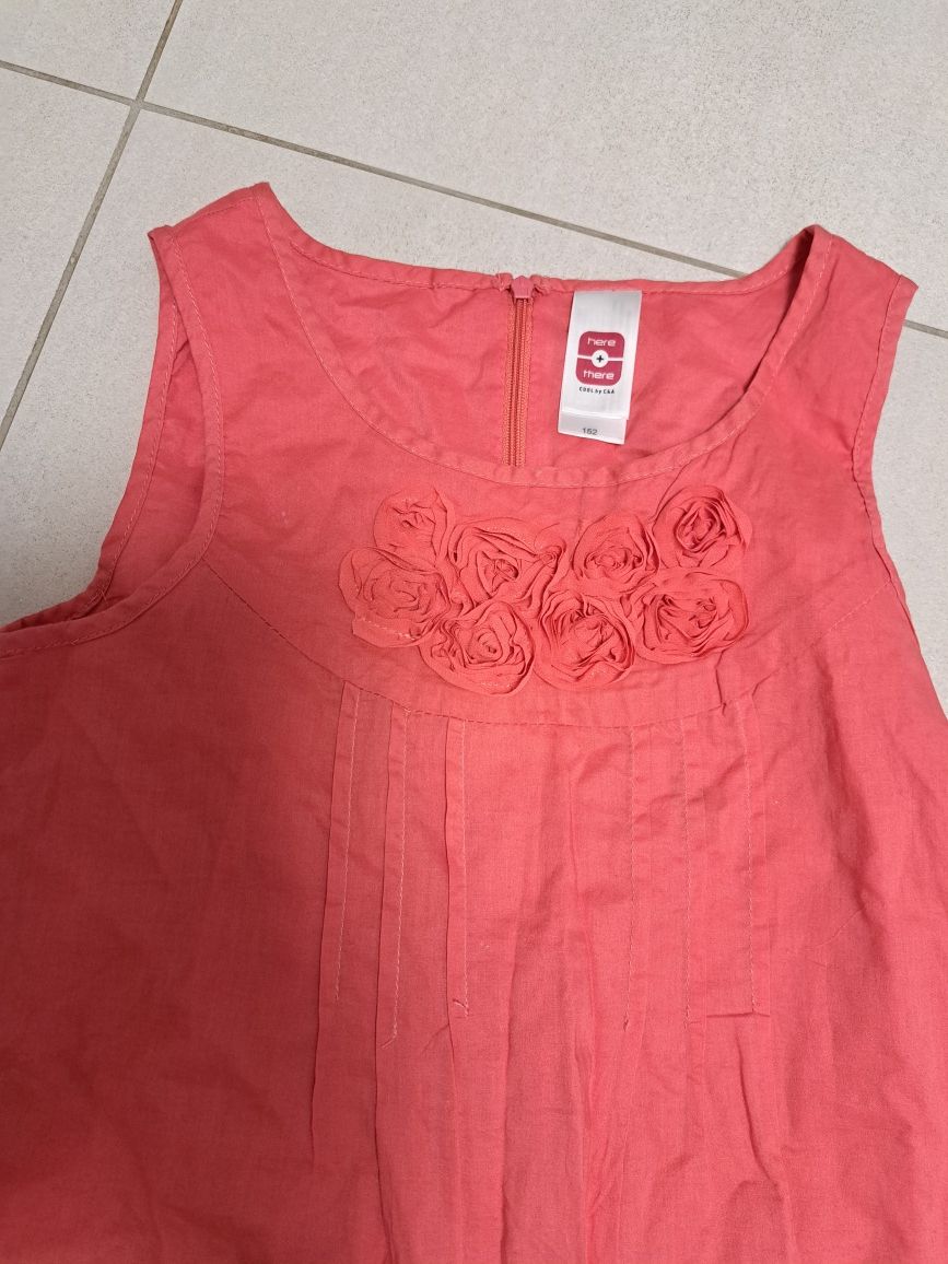 Sukienka dla dziewczynki brzoskwiniowa c& a 146 152