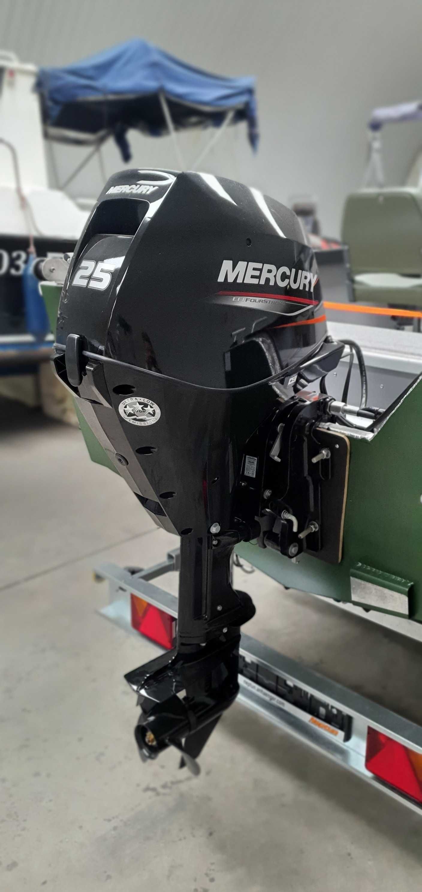Łódź aluminiowa Viking 460 z silnikiem Mercury F25. Promocja
