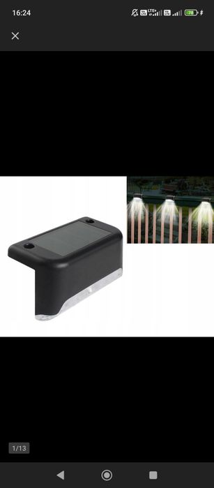 4x Lampa solarna Schodowa Ogrodowa LED na Schody Taras Zewnętrzna zimn