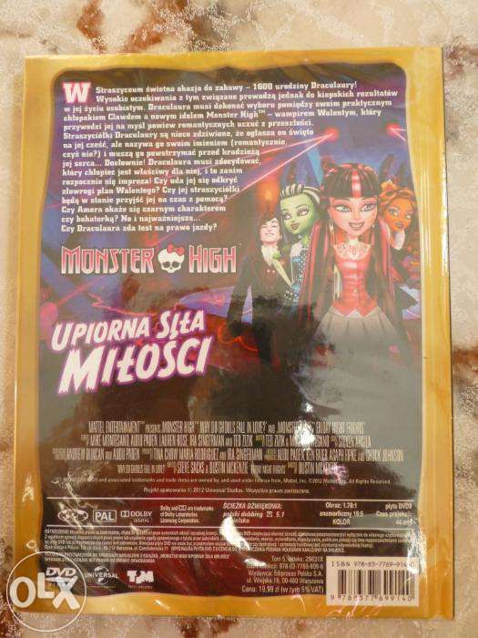 Bajka DVD Monster High - Upiorna Siła Miłości (nowa zafoliowana)