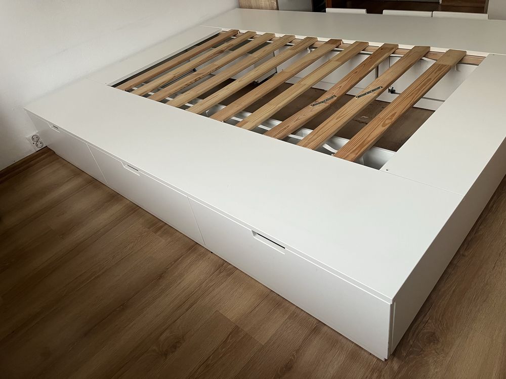 Łóżko 160x200 Ikea Nordli z 6 szufladami