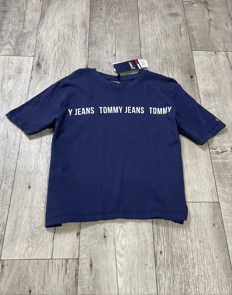 Tommy Hilfiger Jeans футболка M размер женская синяя сизая