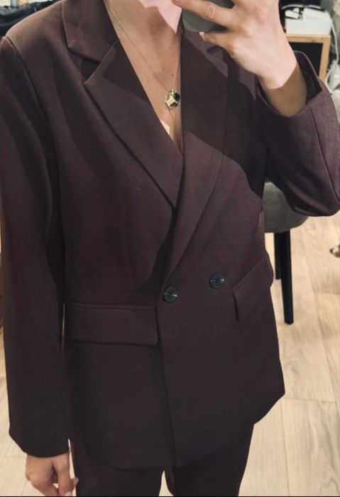 Marynarka Zara noea z metką L Brązowa czekoladowa