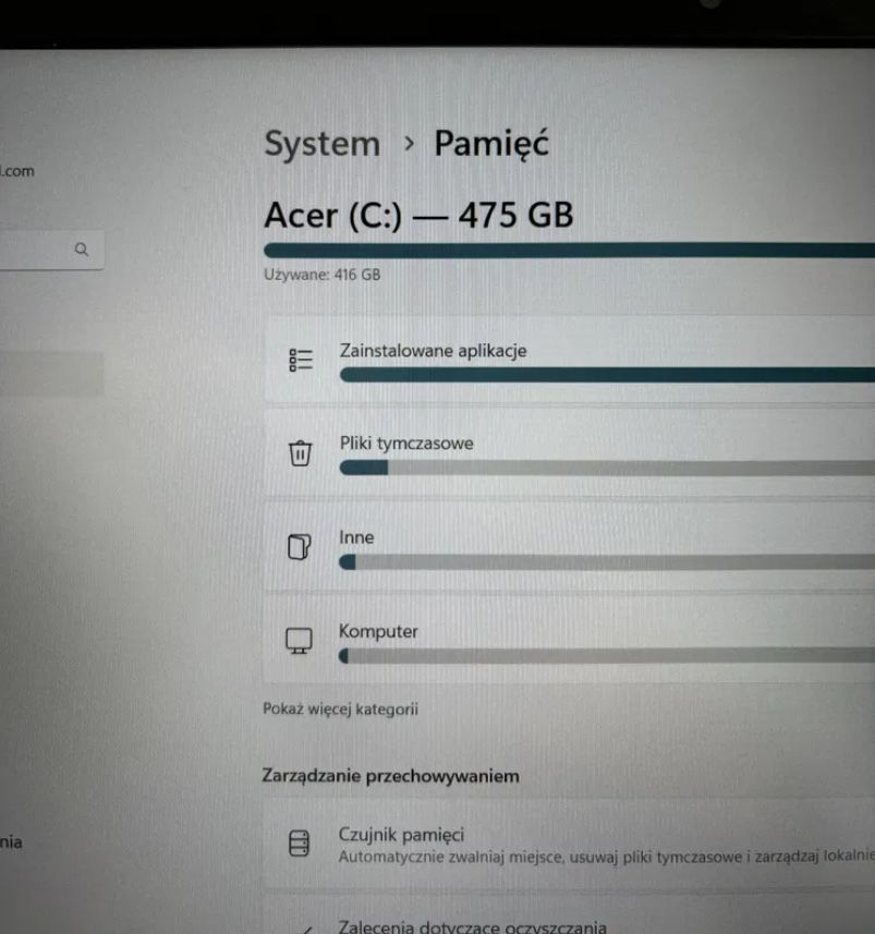 Acer Nitro laptop gamingowy 16 RAM 3050Ti