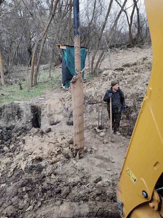 Буронабивні палі,  пальові фундаменти, ямобур, гідробур.