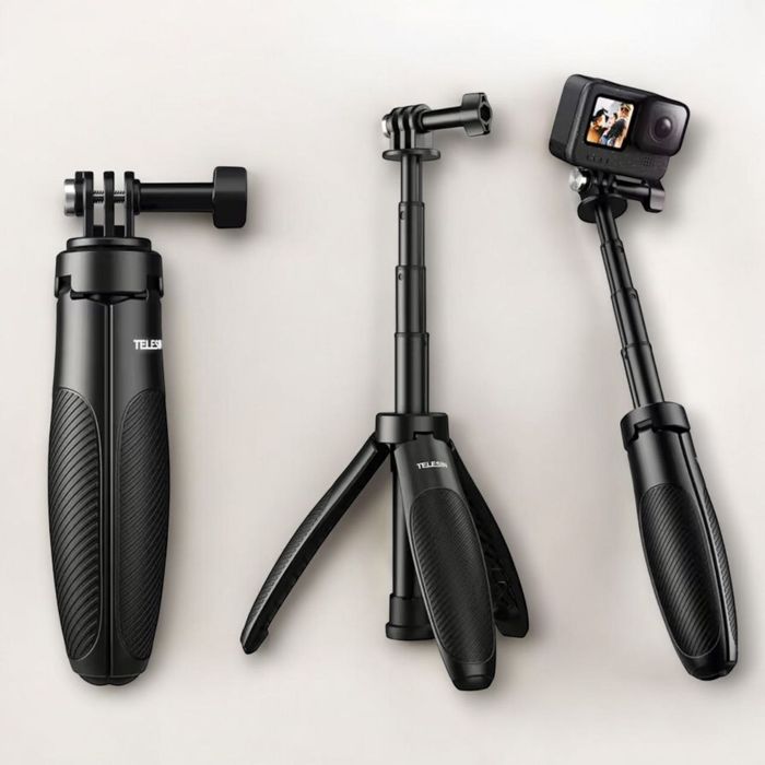 Штатив тринога для экшн камер GoPro, Xiaomi, Sony, SJcam. Мини монопод