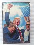 Картина на металле "Покушение на 45 Президента США, Трамп, Trump"