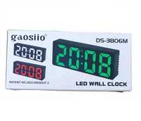 Zegar budzik LED clock zielone podświetlenie 16cm