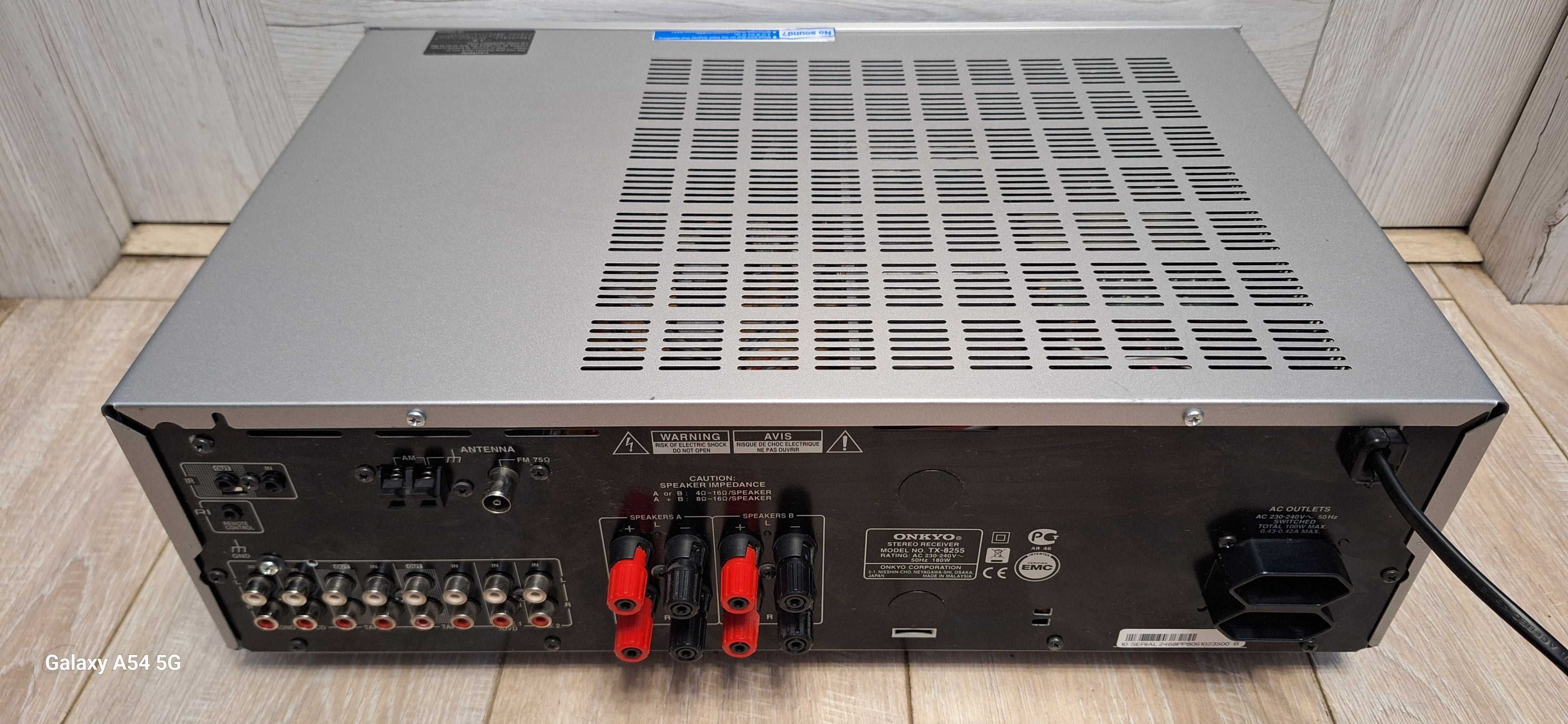 Amplituner ONKYO TX 8255 Srebrny ! IDEALNY STAN ! OKAZJA ! Polecam !