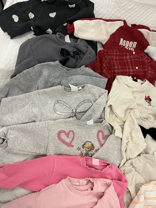 Paka ubrań zara h&m 86 92 nowe różowe beżowe szare