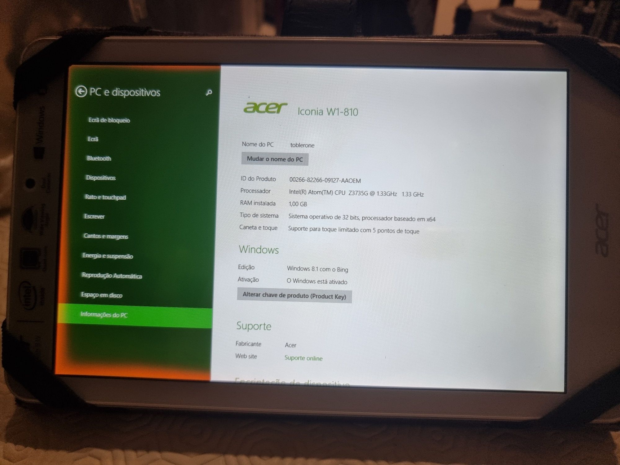 Tablet Acer Iconia Tab 8 Windows 8.1