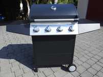 Grill gazowy ogrodowy 4 palnikowy nowy, dwa ruszta, pokrywa, termometr