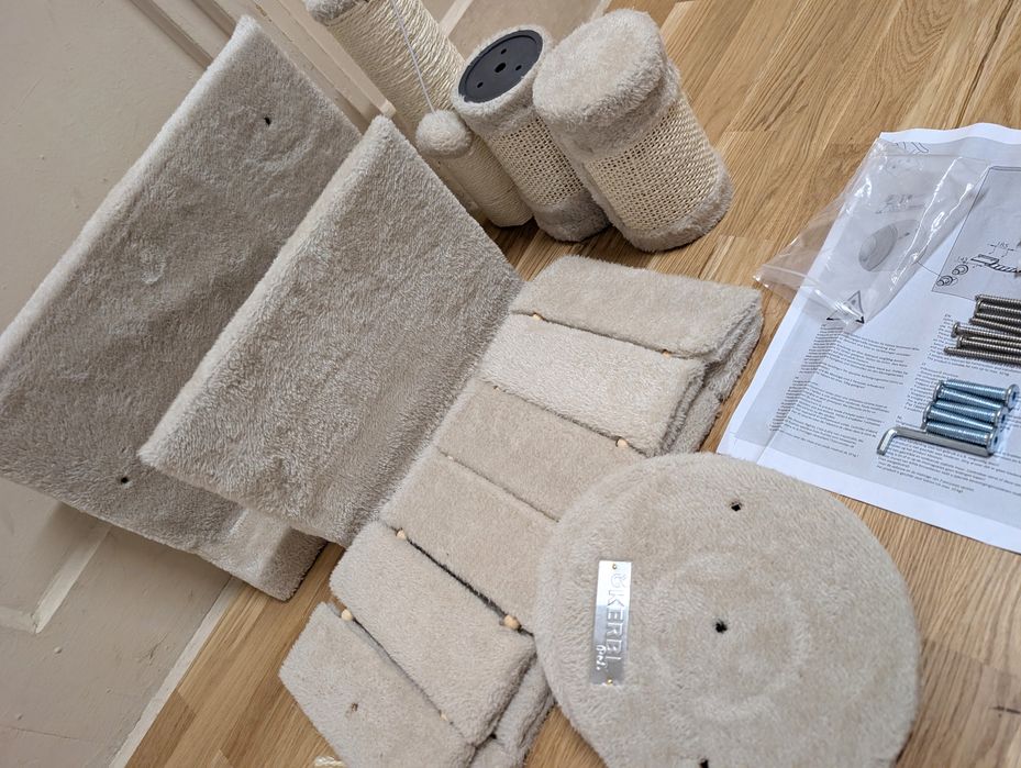 Kerbl Pet Ścianka Wspinaczkowa Matterhorn Beżowa 6 elementów Drapak