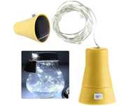 lampki drucik 10 led 1m korek do butelki lampka solarna zimny biały