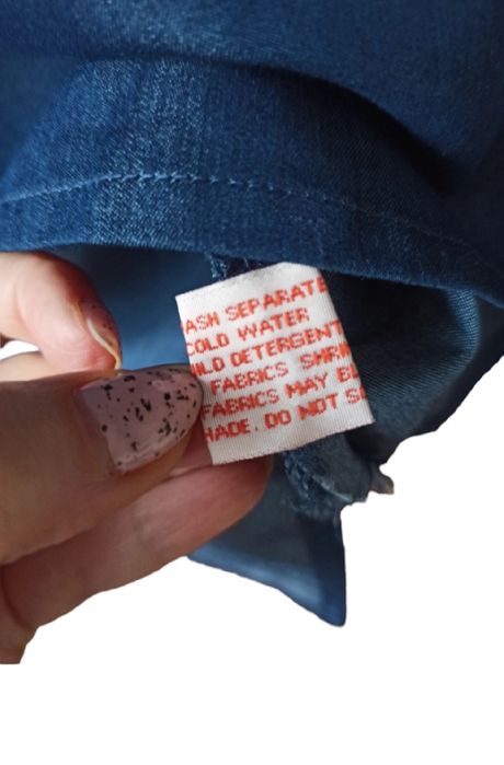 Bluzka tunika ze stójką etno jeans