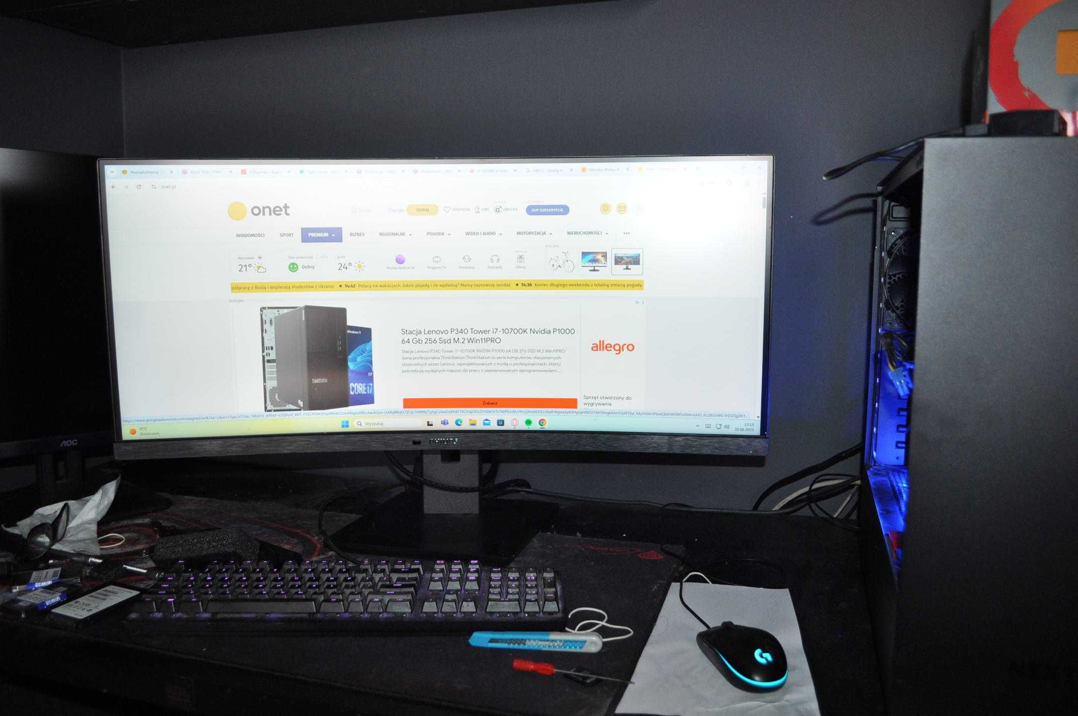Monitor PHILIPS B-line 346B1C 34" 3440x1440px 100Hz 4 ms [GTG] Curved
