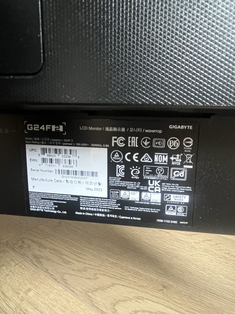 Monitor g24f 2 165hz