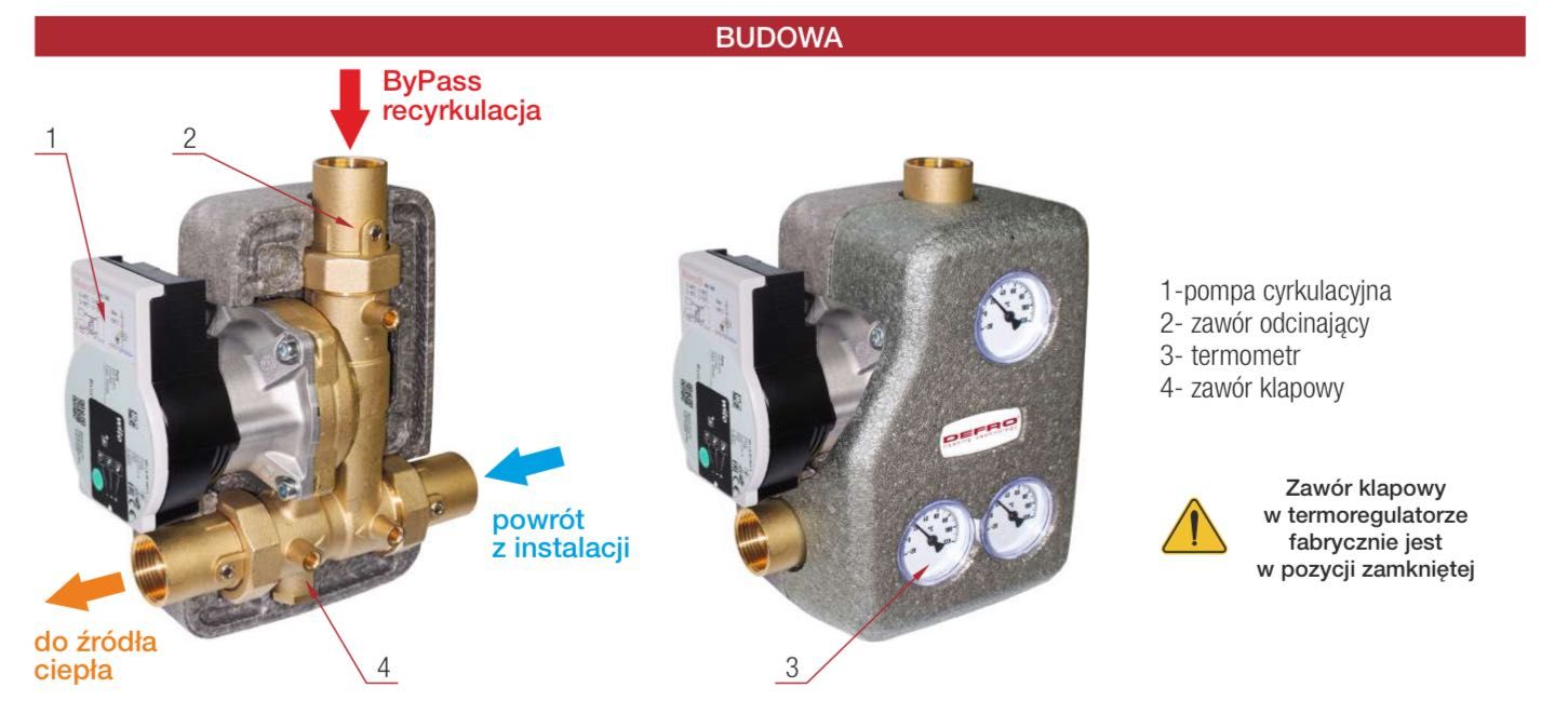 DEFRO termoregulator laddomat 72 Basic dla kotłów o mocy do 45 kW