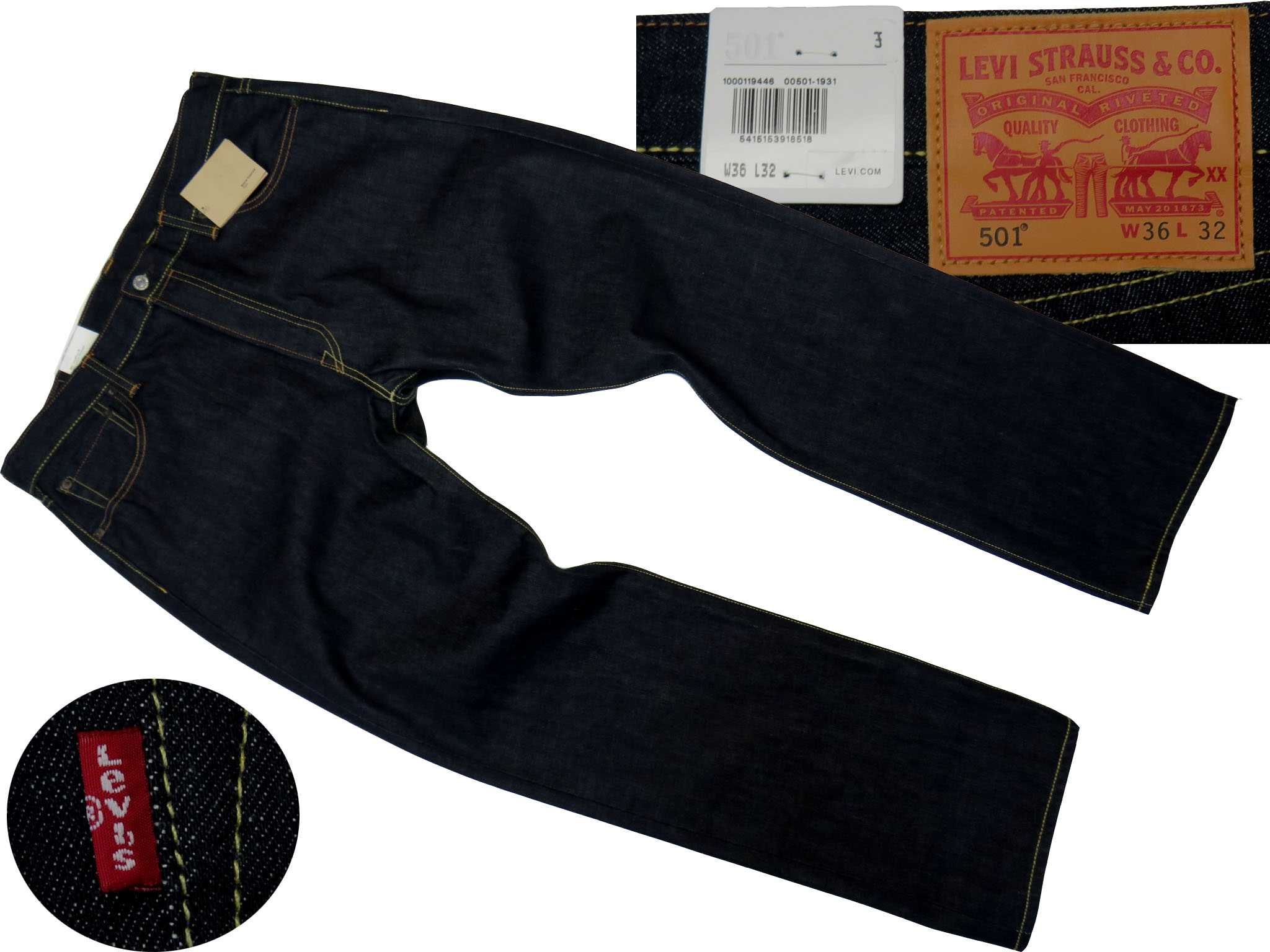 LEVIS 501 36/32 W36 L32 STRAIGHT spodnie Jeansy -40%