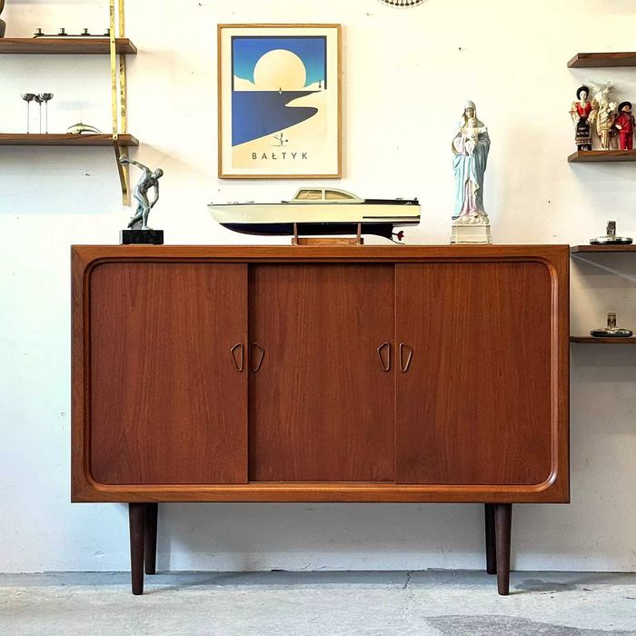 Tekowa komoda sideboard, Dania lata 60/70, mid-c modern, vintage