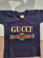 Granatowa koszulka t-shirt Gucci