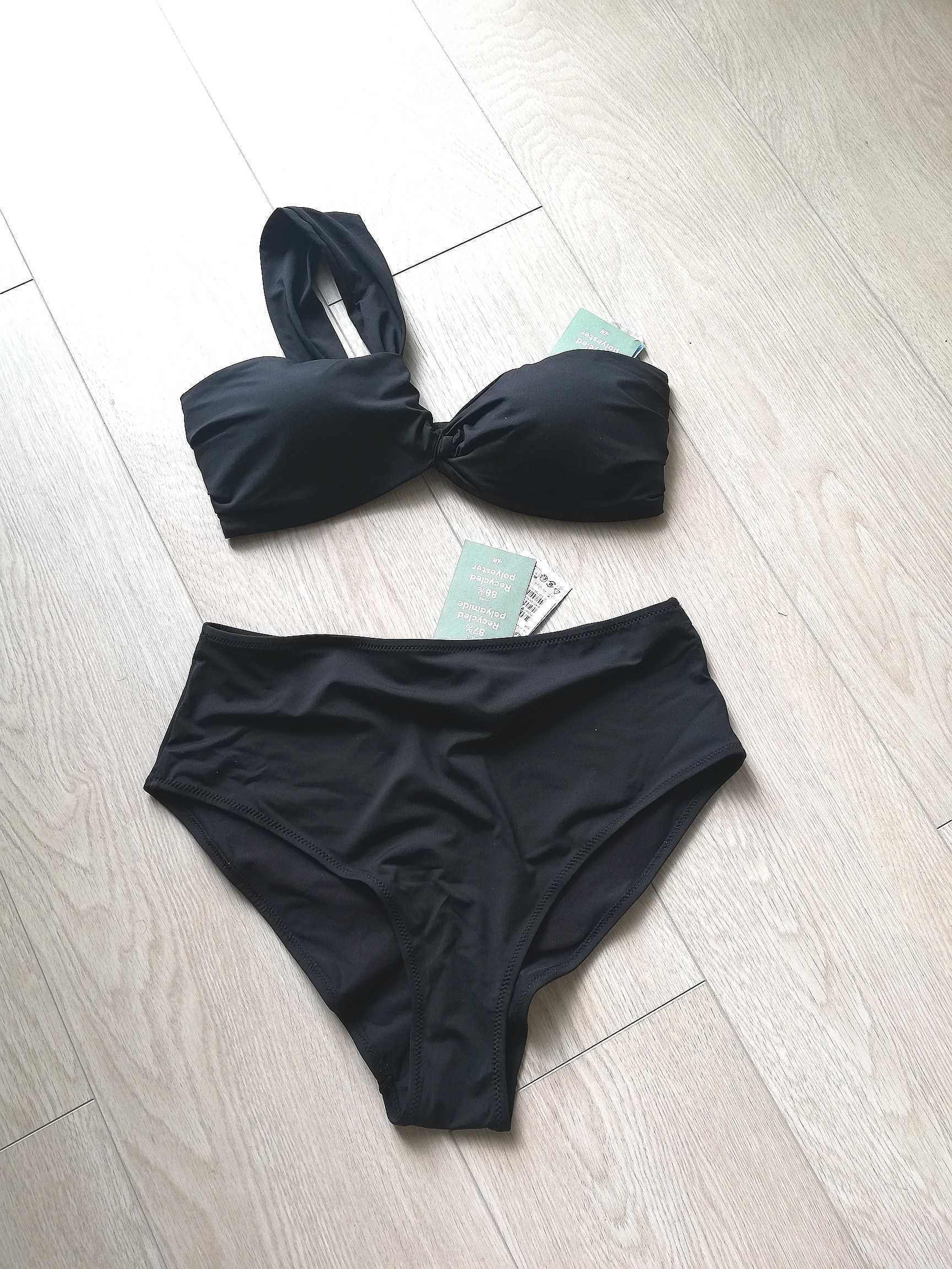 H&M Bikini Strój kąpiel&owy dwuczęściowy Kostium czarny 40L