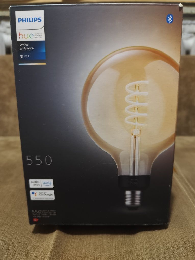 Żarówka Inteligentna LED Philips Hue 7W Filament 550 Lm Bluetooth