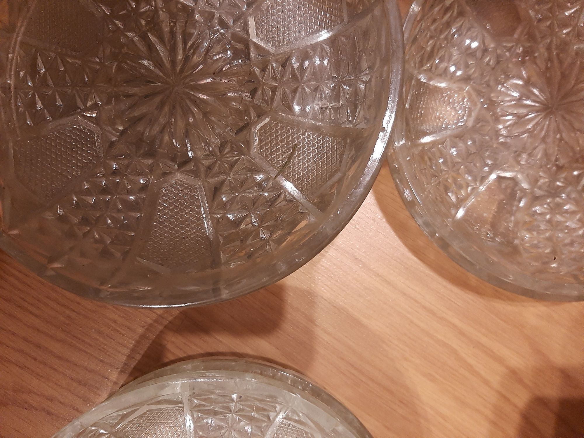 Talerzyki szklane 9 sztuk kryształowe kryształ dwa rodzaje