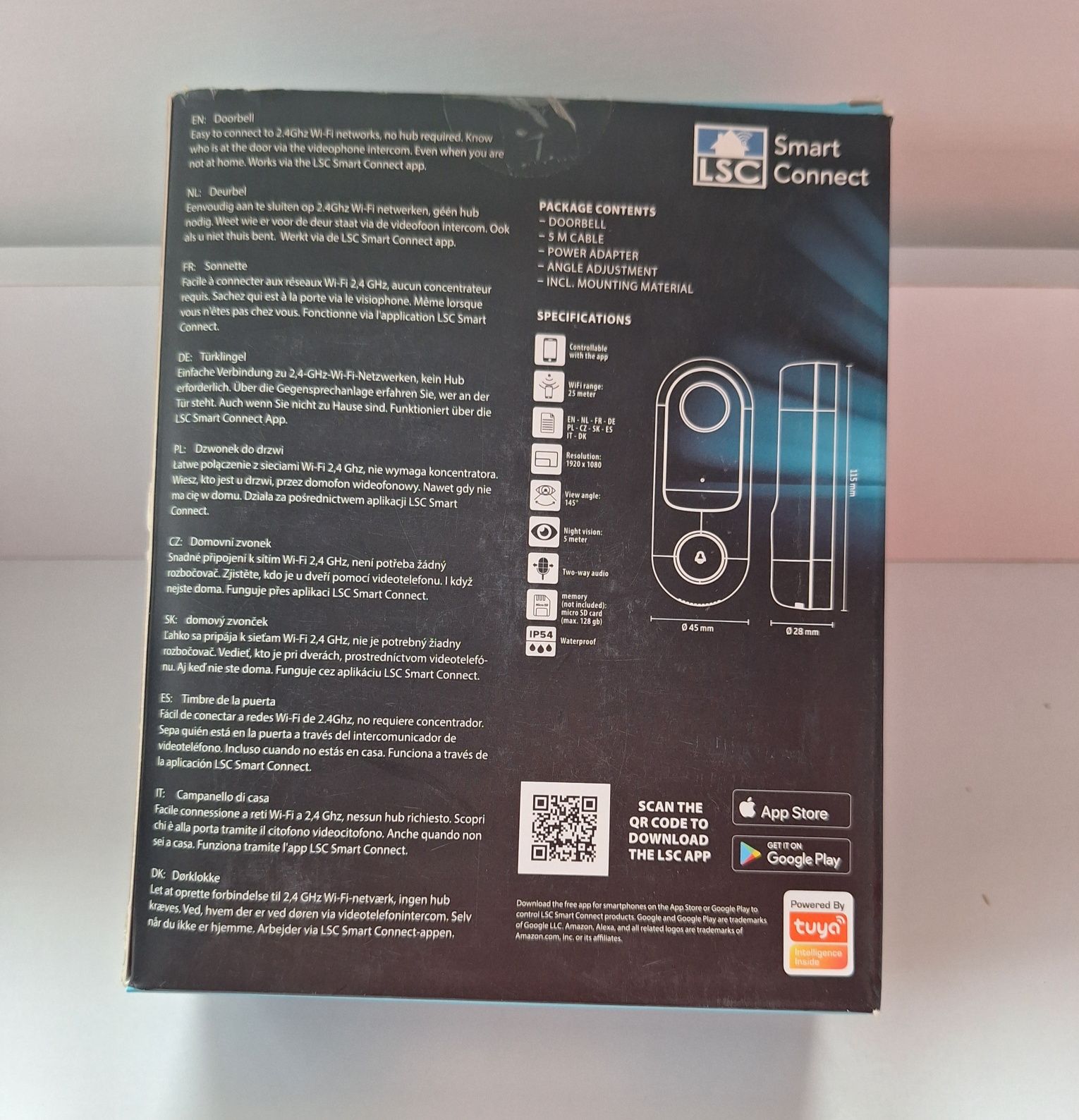 Bezprzewodowy wideodomofon WiFi dzwonek LSC kamera