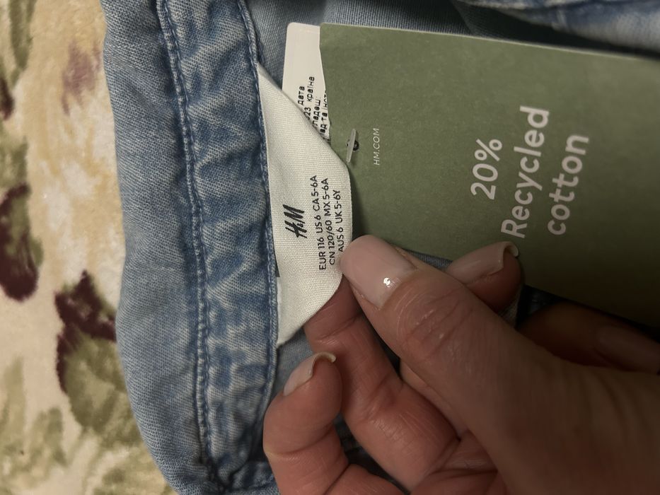 Джинсове плаття дитяче HM 116р нове