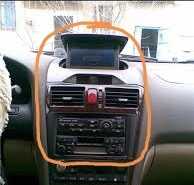 Штатная навигация Nissan Maxima, монитор+антена+магнит. +ящик+бардачок