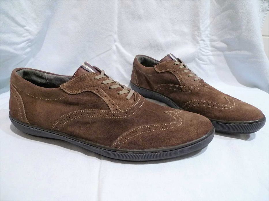 FLORIS VAN BOMMEL r.45/31cm Buty skórzane półbuty zamszowe