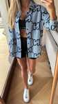 Koszula Gucci oversize w blekicie