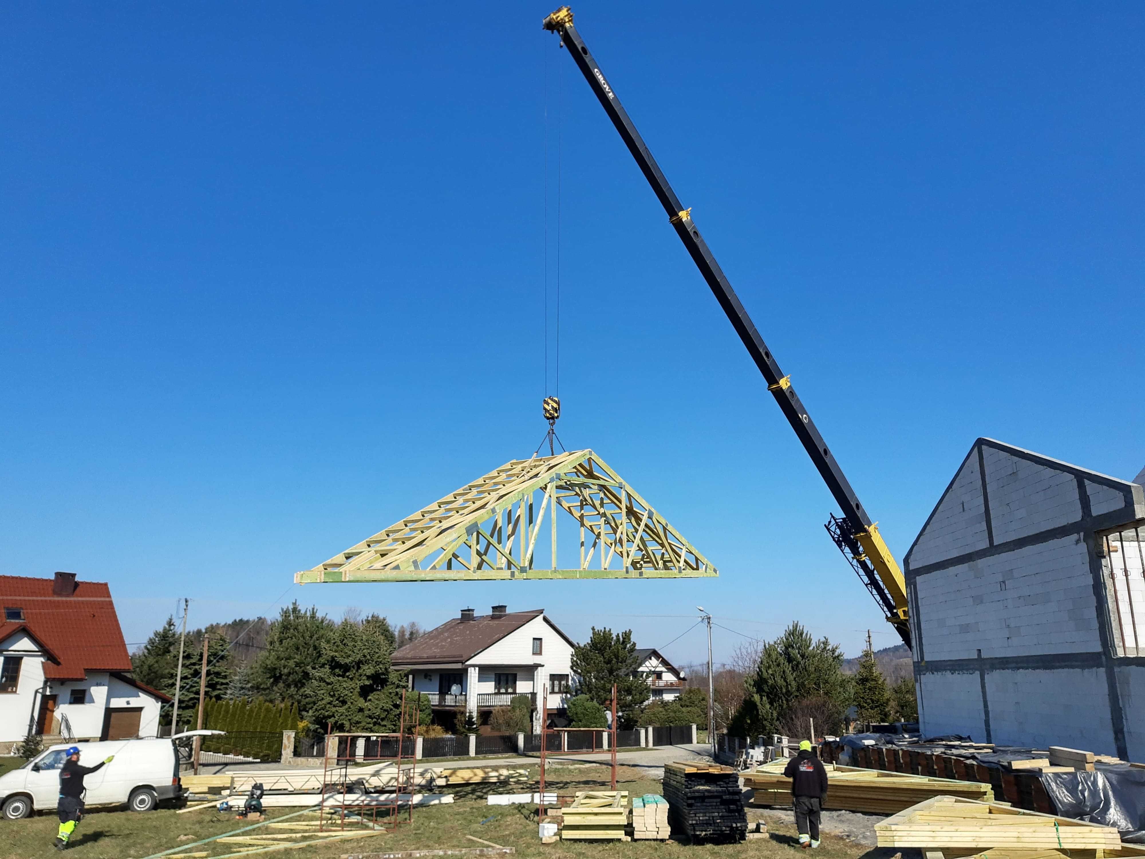 Wiązary dachowe, kratownice, prefabrykowane konstrukcje