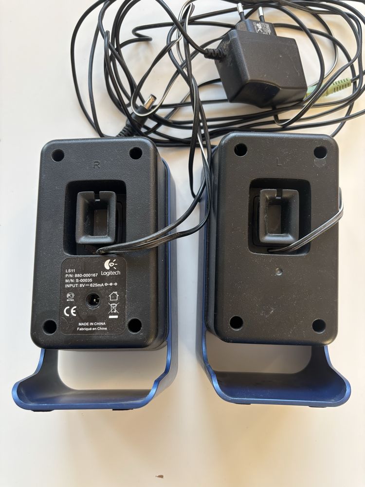 Głośniki komputerowe Logitech LS11 czarne niebieskie granatowe