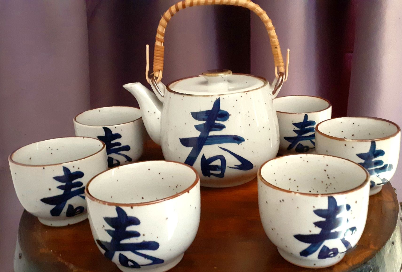 Conjunto Japonês Vintage Chá Sake Loiça ceramica coleção